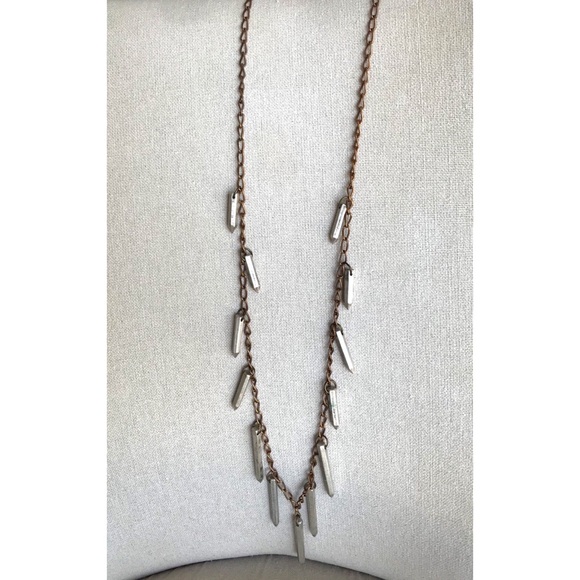 LUV AJ Long Metal Hanging Spike Necklace - Picture 4 of 6